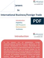 Carrers in International Business Foreign Trade