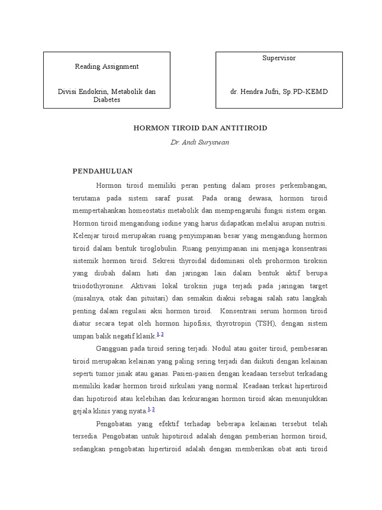 Hormon Tiroid Dan Anti Tiroid