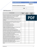 Form IPI 17 Contractor Completion Checklist