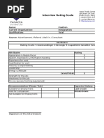 Interview Rating Scale