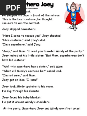 Text Superhero Joey