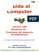 Guida al Computer - Lezione 168 - Windows 10 – Creazione del supporto d’installazione