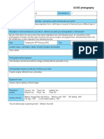 Gcse-Photoshoot-Planner 1