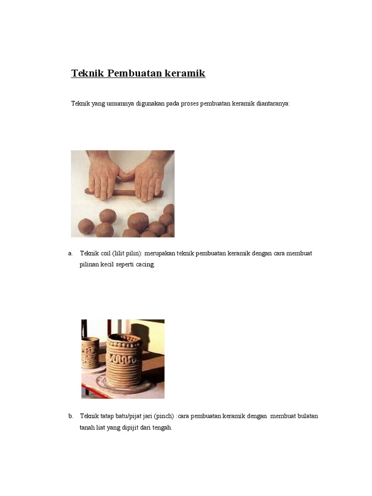 Teknik Pembuatan Keramik Pdf