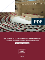 Rules For Electing Georgian Parliament