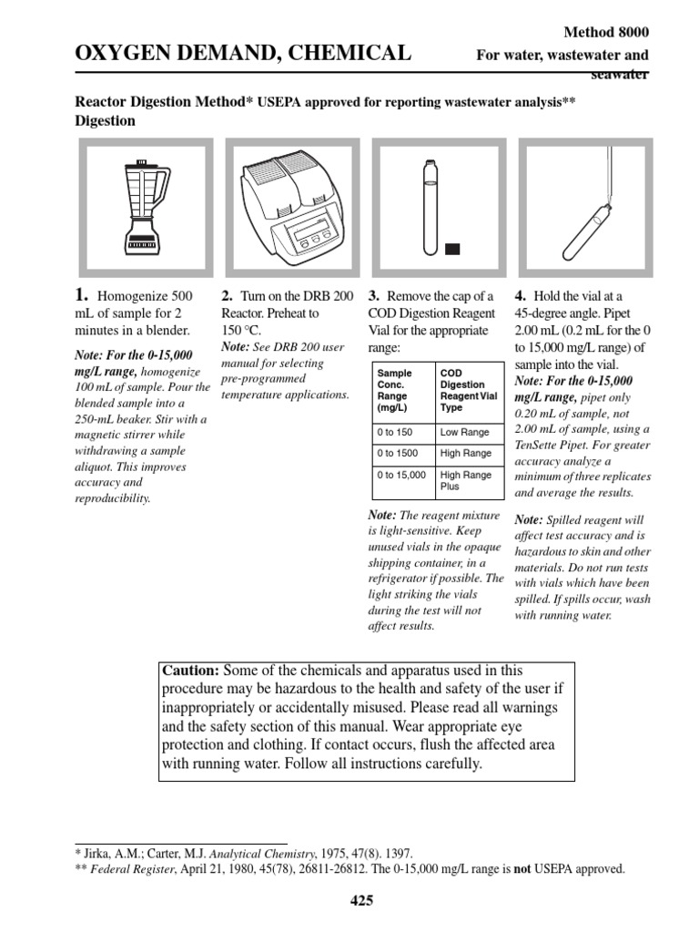Chemical Oxygen Demand Testing Guide | PDF | Materials | Physical Sciences