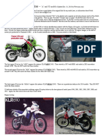 Kawasaki KLR 650 Timeline