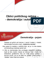 CAS v - Oblici Politickog Rezima - Demokratija i Autokratija (1)