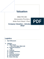 Valuation Slides Week1 1 - Intro and FFCF Previtero