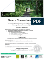 Nature Connections 2016: Call For Abstracts