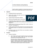 Procedure For Wrench Calibration and Snug Tightening