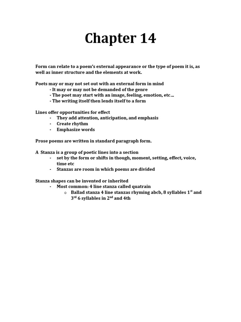 Chapter 14 | PDF | Poetry
