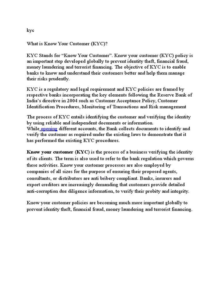KYC Essentials for Financial Firms | PDF | Finance & Money Management | Law