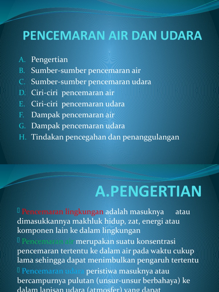 Pencemaran Air Dan Udara | PDF