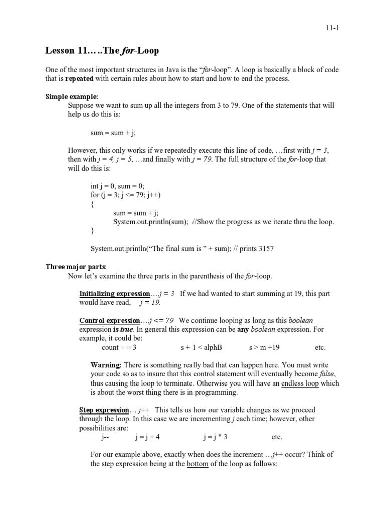 BPJ Lesson 11 | PDF | Control Flow | Notation