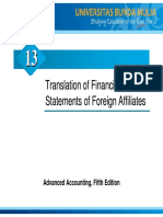 Translation of Financial Statements of Foreign Affiliates