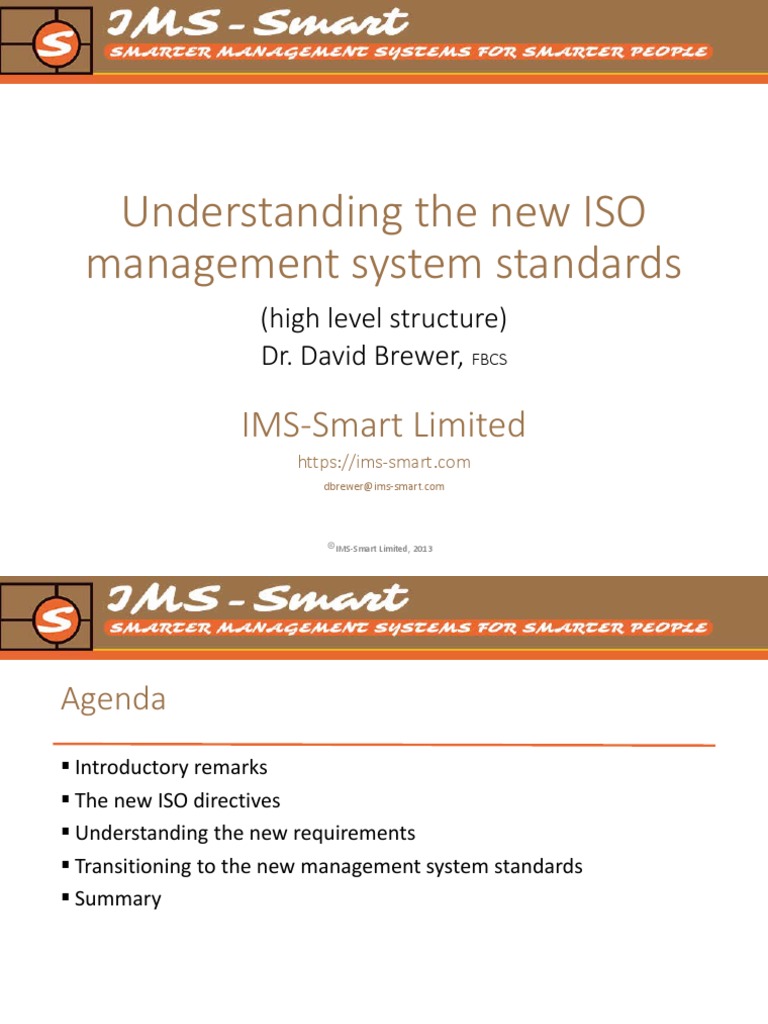 Understanding The New ISO Management System Standards | Download Free ...