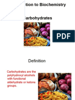 Introduction To Biochemistry Carbohydrates