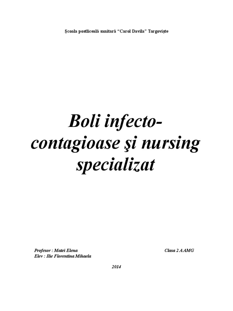 Boli Infecto Contagioase