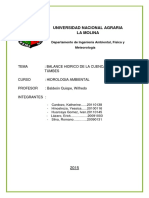 Hidrología Ambiental-Balance Hidrico de La Cuenca Del Río Tumbes PDF