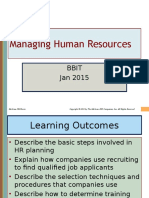Managing Human Resources: Bbit Jan 2015