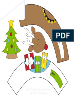 Christmas Cupcake Wrappers - Rudolf and Tree
