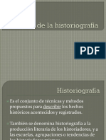 Historia de La Historiografía