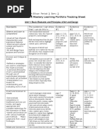 Art Craft: Mastery Learning Portfolio Tracking Sheet