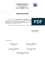 Certification of Teacher's Training and Seminars