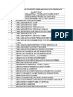 Daftar Standar Prosedur Operasional