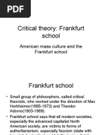 Critical Theory: Frankfurt School