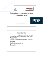 Procedure For The Assignment of Wmi & Vin