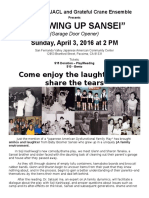 Growing Up Sansei Flyer