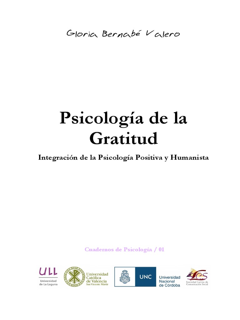 Psicologia De La Gratitud Pdf Pdf Las Emociones Amor