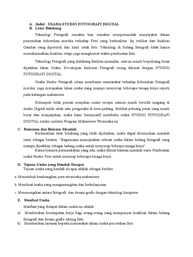 Contoh template proposal image