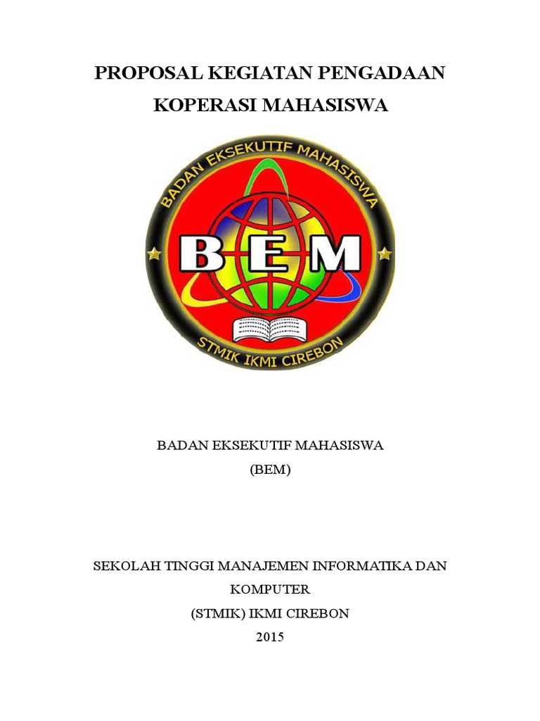 Proposal Kegiatan Pengadaan Koperasi Mahasiswa