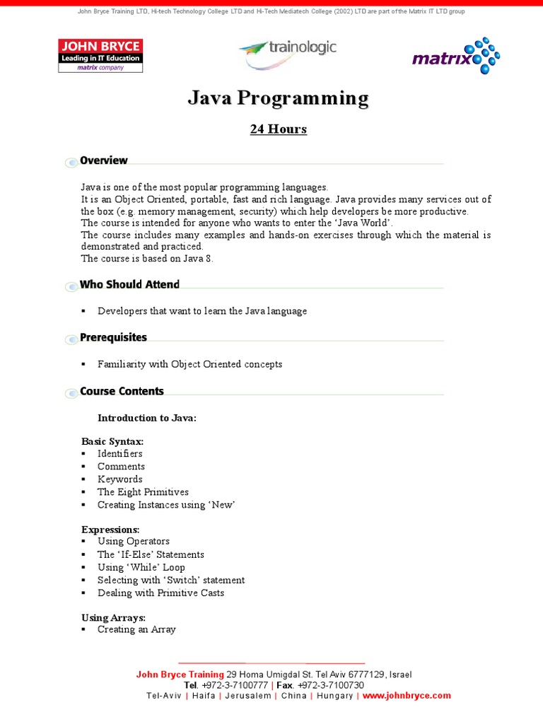 Java Programming For Imperva | PDF | Java (Programming Language ...