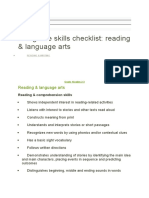 2nd Grade Skills Checklist: Reading & Language Arts