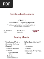 Week 5, Security and Authentication