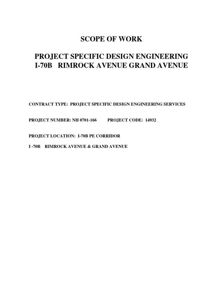 I-70B Rimrock & Grand Ave Design Plan | PDF | National Environmental ...