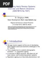 Download Developing Asias Pension Systems Overview and Reform Directions ADB RETA No7357  by Asian Development Bank SN29955909 doc pdf