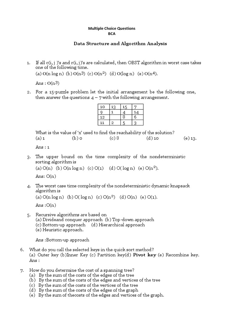 III Sem - Design Analysis Algorithm | PDF | Time Complexity ...