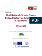 Final National Climate Change Policy, Strategy and Action Plan for Suriname 2014-2021