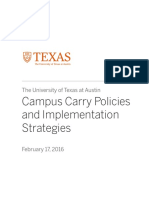 Campus Carry Policies and Implementation Strategies