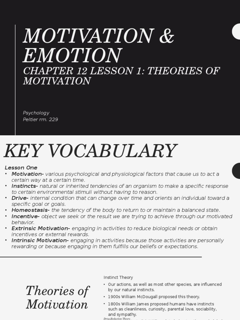 McDougall's Instinct Theory of Motivation | PDF | Motivation | Motivational