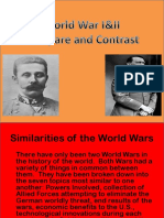 Similarities & Differences of WW1 & WW2 in <40 Chars