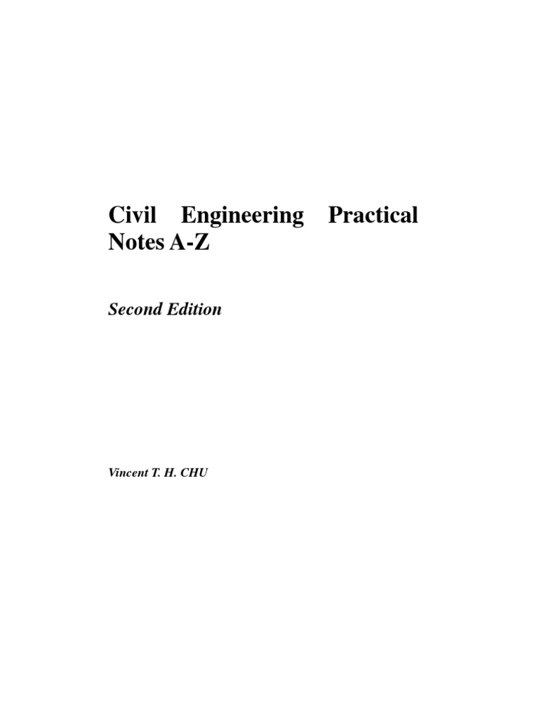Civil Engineering Practical Notes A-Z | PDF | Truss | Epoxy