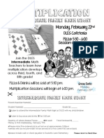 intermediate family math night flyer