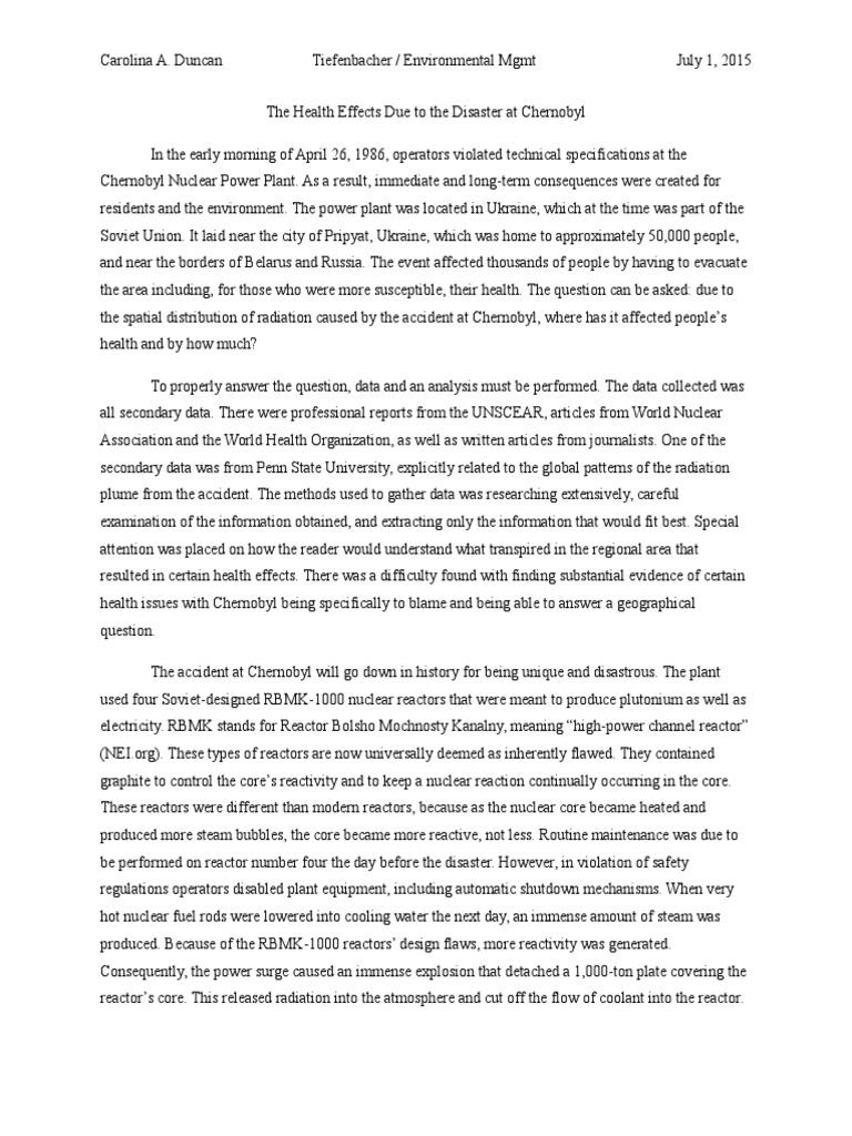 Chernobyl accident and its consequences picture