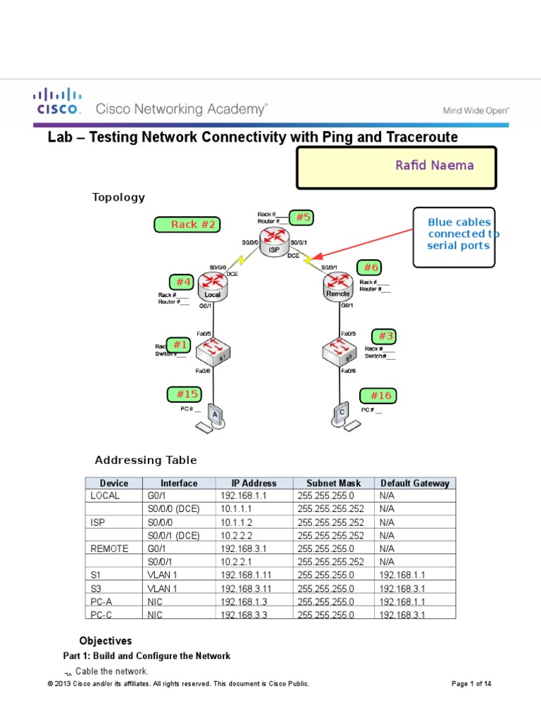 [2016!02!13] 7.3.2.7 Lab Testing Network Connectivity With Ping and